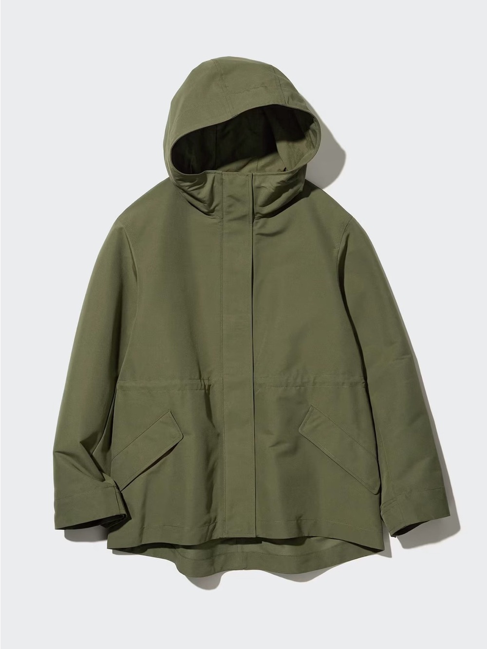 UNIQLO Uni-Sex Olive Green Hooded Utility Jacket